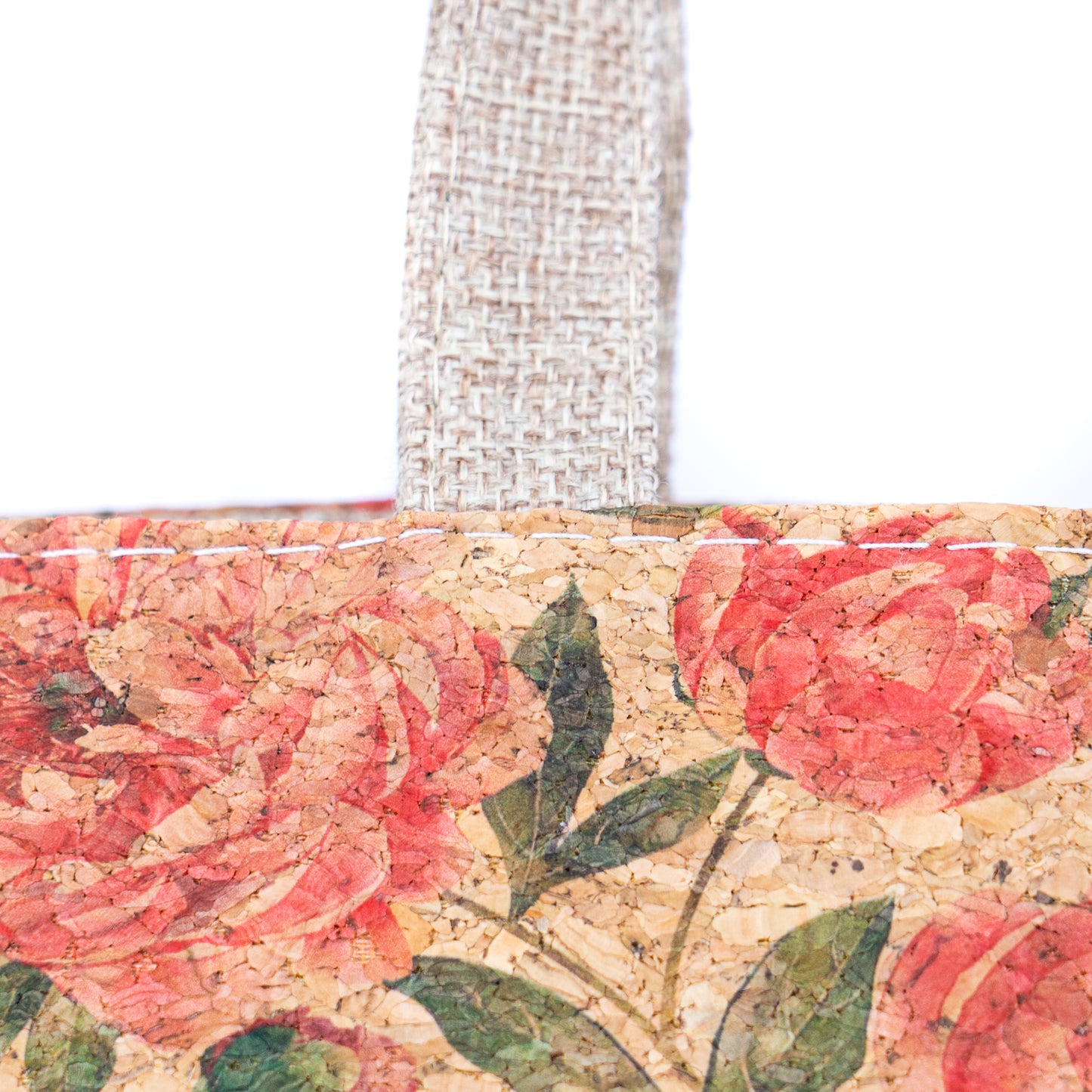 Small Cork Tote Handbag with Zipper BAG-2380