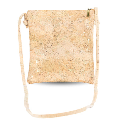 Eco-Friendly Cork Crossbody Bag with Triple Zippers BAGP-321
