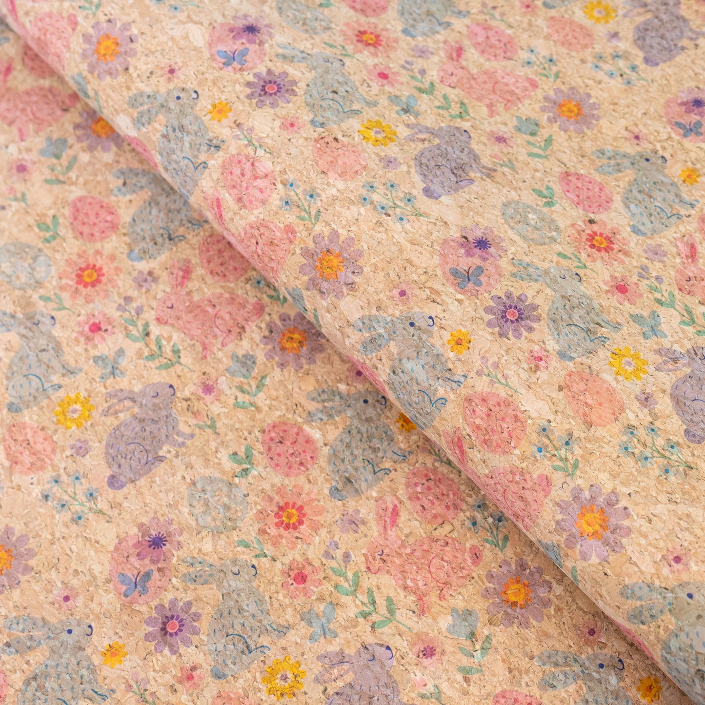 Easter-Themed Patter Cork Fabric COF-777