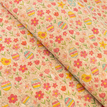 Easter-Themed Patter Cork Fabric COF-778