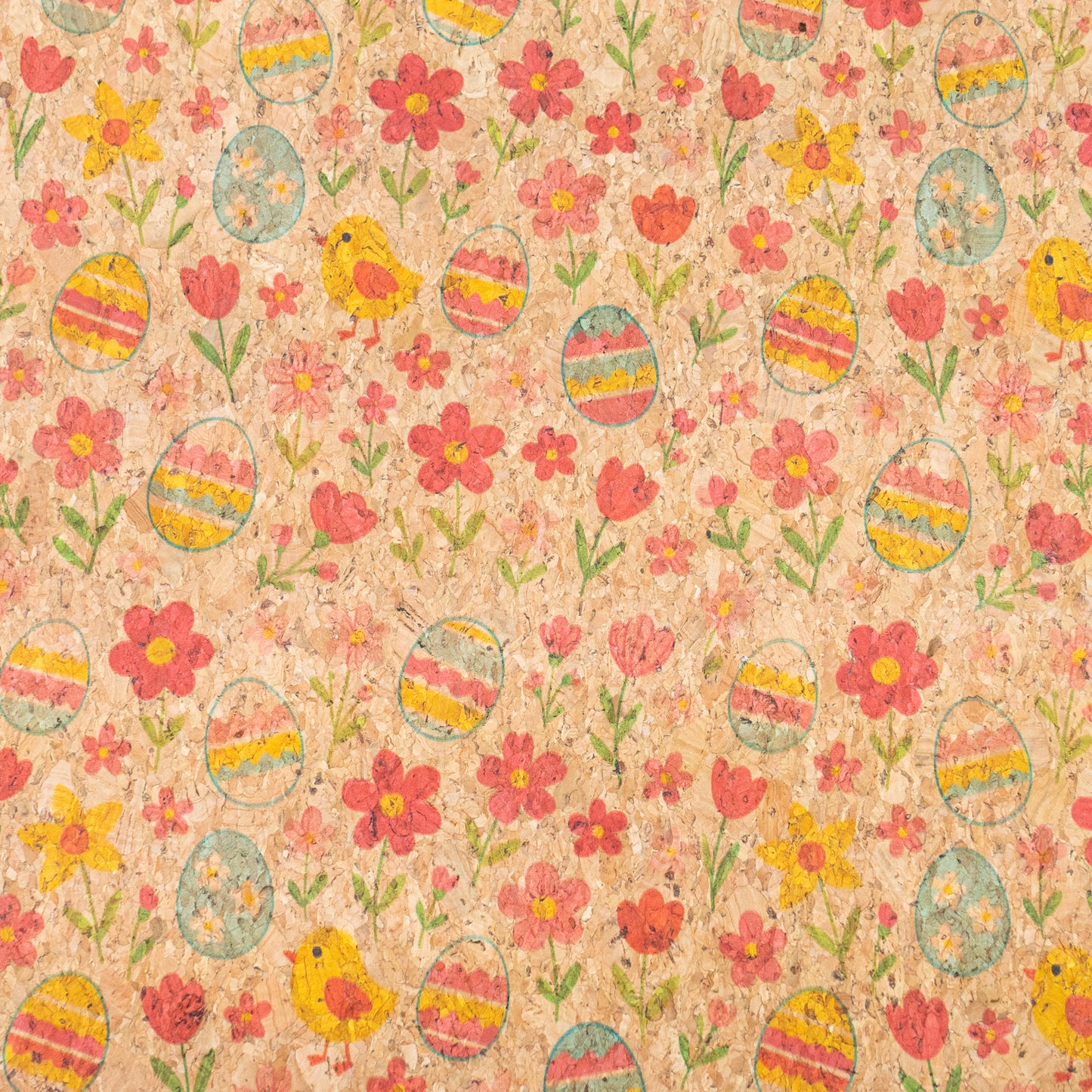 Easter-Themed Patter Cork Fabric COF-778