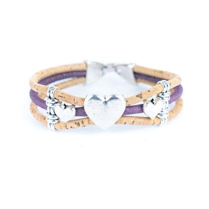 Hearty-Colorful cork bracelet BR-439-MIX-5