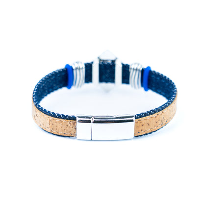 Portuguese Tile Cork Bracelet – Unisex Magnetic Clasp  DBR-064-MIX-5
