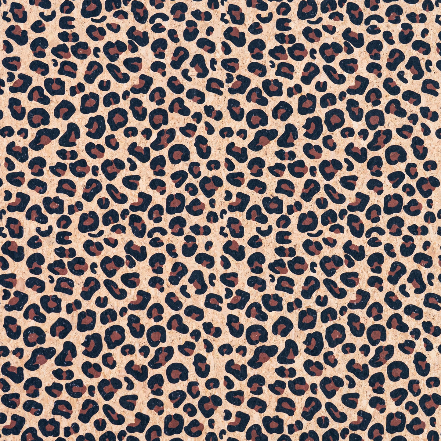Leopard Print Cork Fabric | Natural Cork with Animal Pattern COF-688