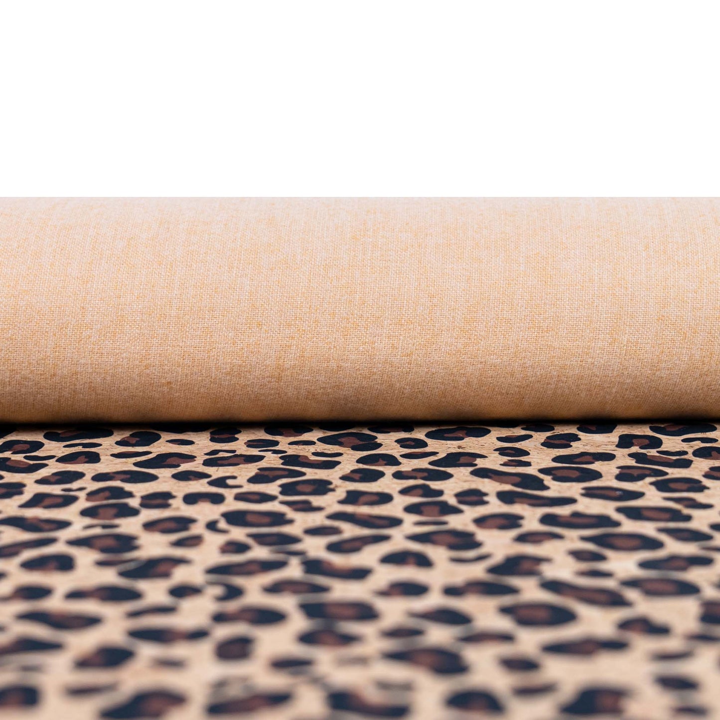 Leopard Print Cork Fabric | Natural Cork with Animal Pattern COF-688