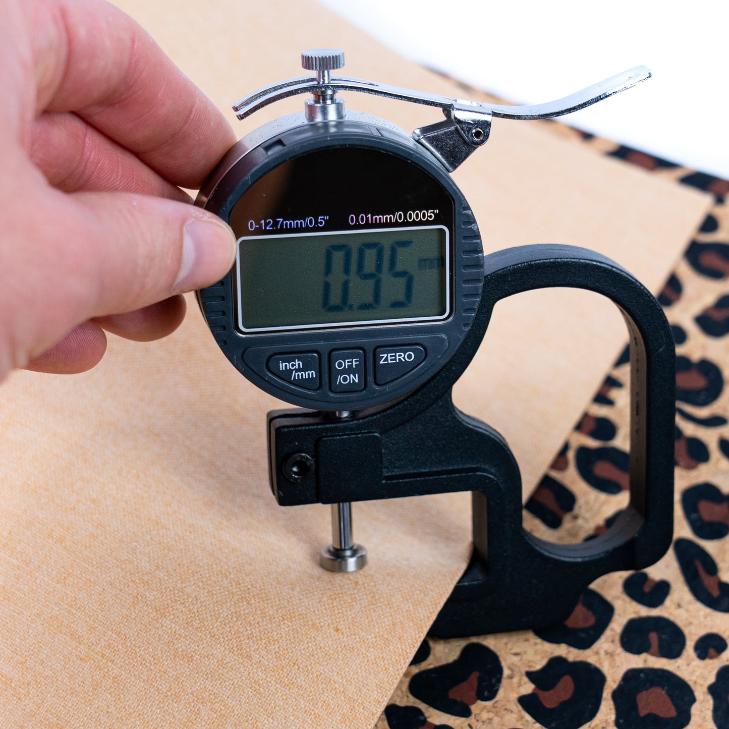 Leopard Print Cork Fabric | Natural Cork with Animal Pattern COF-688