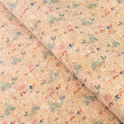 Summer Collection - Whale Summer Cork Fabric COF-25
