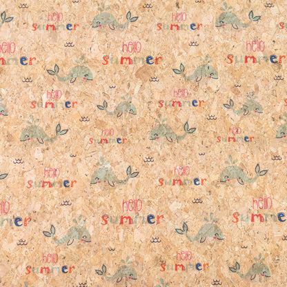 Summer Collection - Whale Summer Cork Fabric COF-25