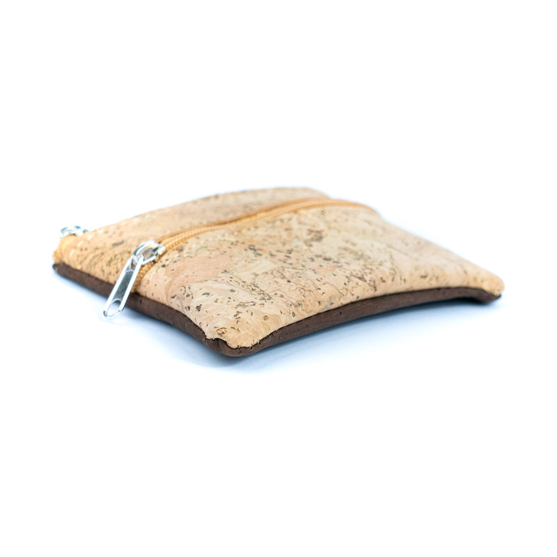 Compact Natural Cork Coin Purse BAGP-333 (5 Units) RANDOM PATTERN