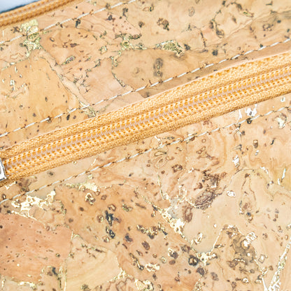 Dual Zip Cork Coin Pouch BAGP-333 (5 Units) RANDOM PATTERN