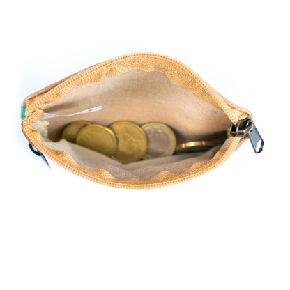 Eco-Friendly Cork Coin Purse with Dual Zippers BAGP-332(5units)