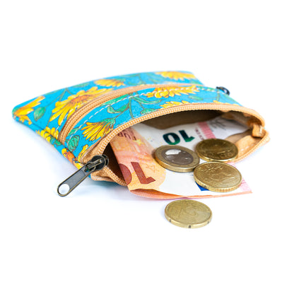 Eco-Friendly Cork Coin Purse with Dual Zippers BAGP-332(5units)