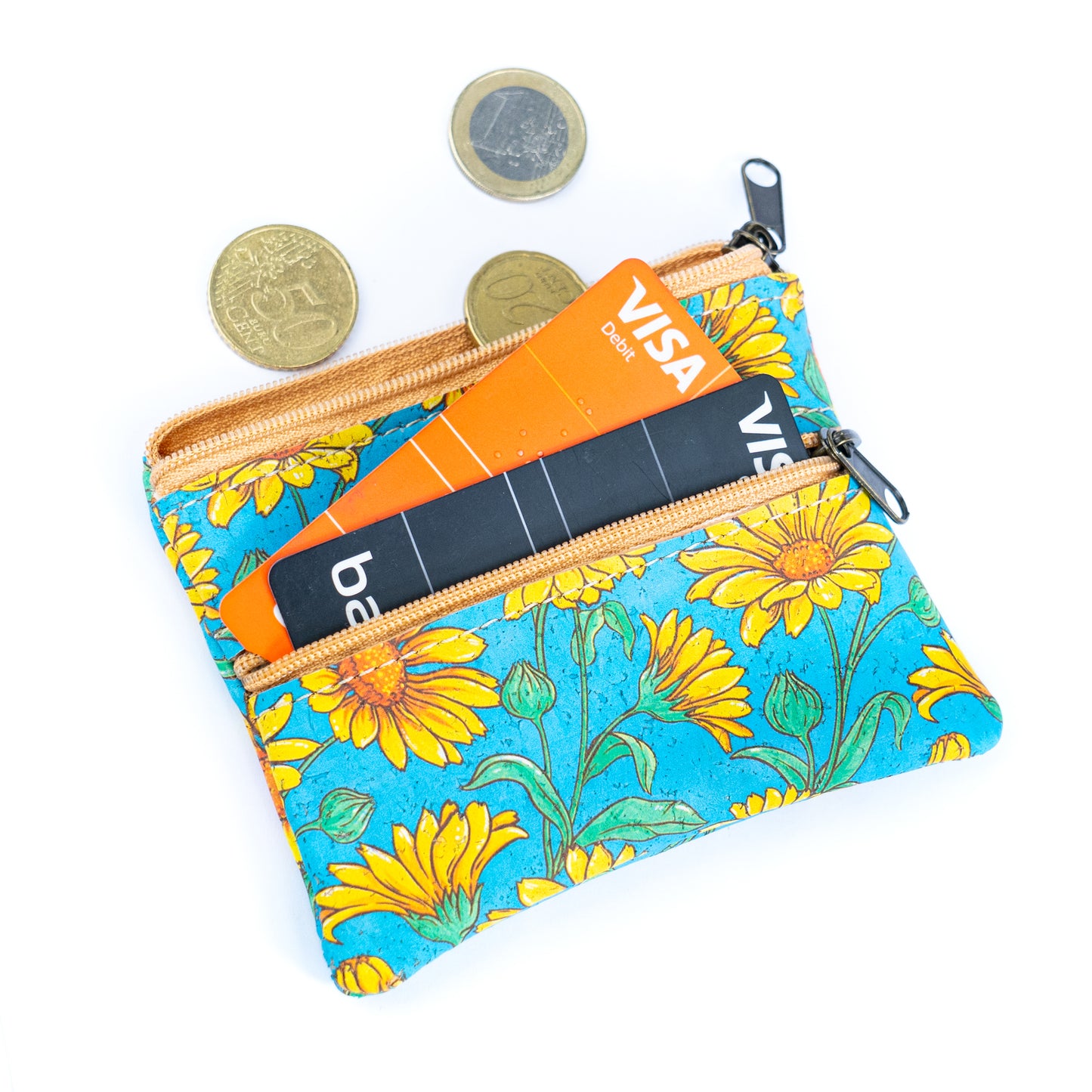Eco-Friendly Cork Coin Purse with Dual Zippers BAGP-332(5units)