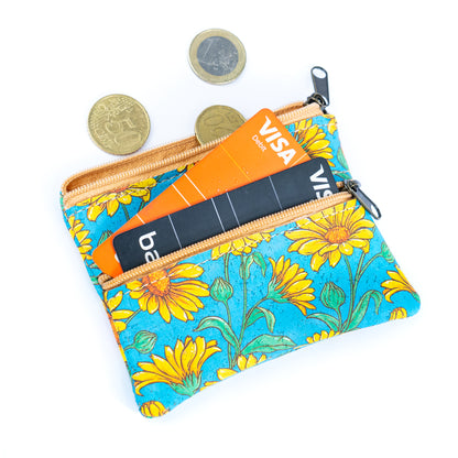 Eco-Friendly Cork Coin Purse with Dual Zippers BAGP-332(5units)