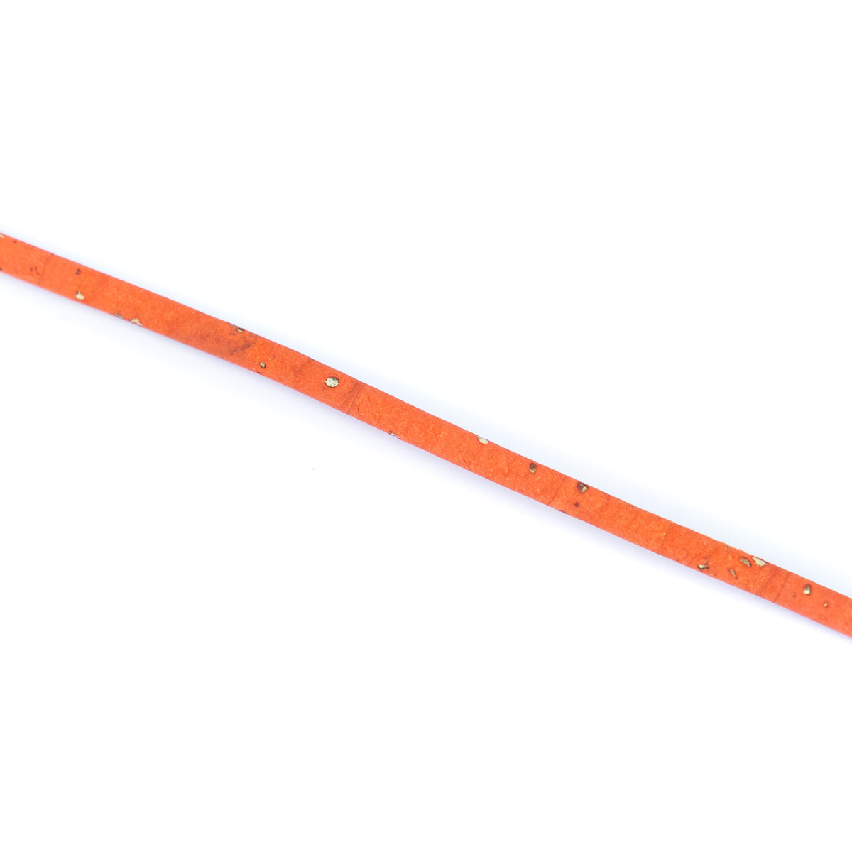 3mm Round Cork Cord - Orange with Gold Flecks - COR-669 (10 Meters)