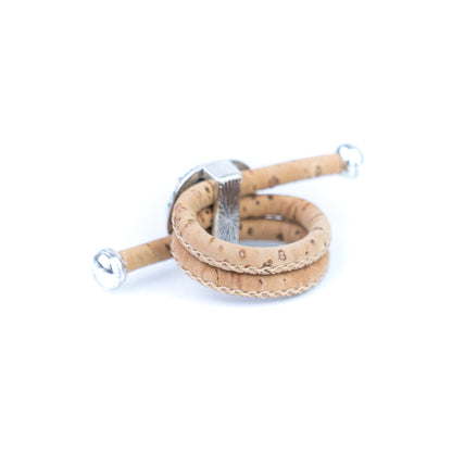 Cork Vintage Ring Set (10 rings | Random Mixed Colors) R-002-MIX-10（random）