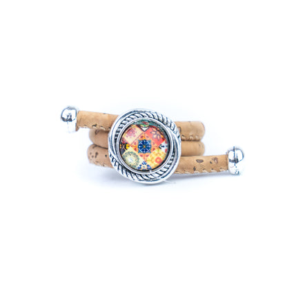 Cork Vintage Ring Set (10 rings | Random Mixed Colors) R-002-MIX-10（random）