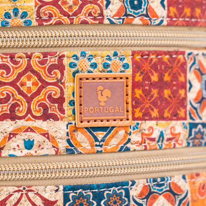 12 UNITS - Mixed Cork Crossbody Bags With Double Front Zippers BAGD-618-MIX-12