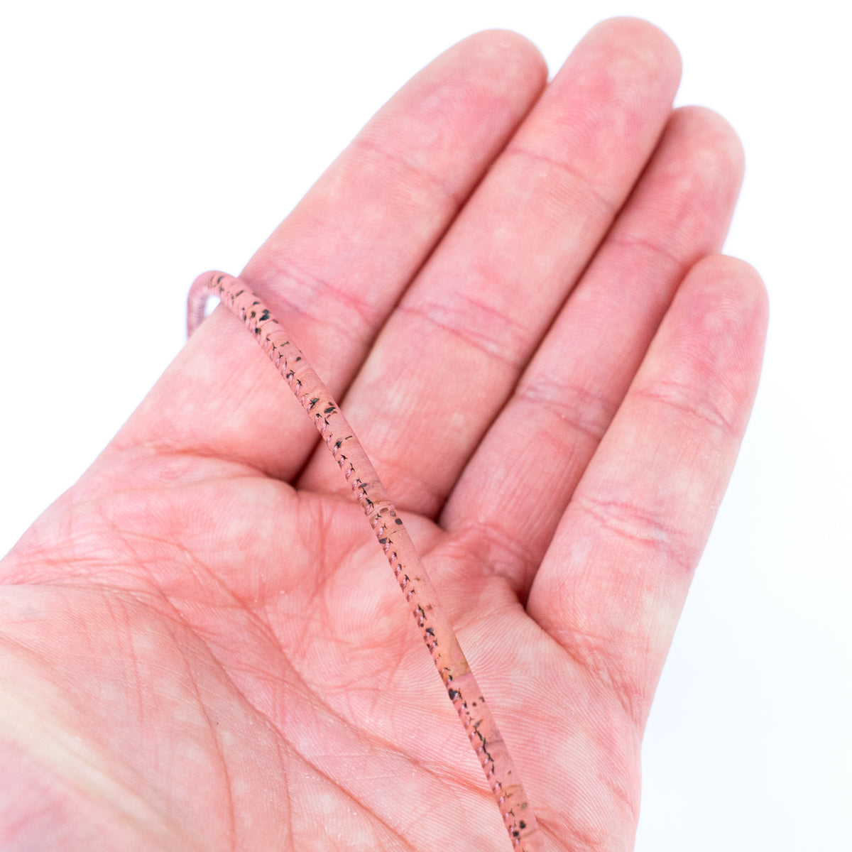 3mm Round Cork Cord - Salmon Pink - COR-377E (10 Meters)
