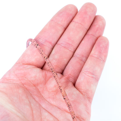 3mm Round Cork Cord - Salmon Pink - COR-377E (10 Meters)