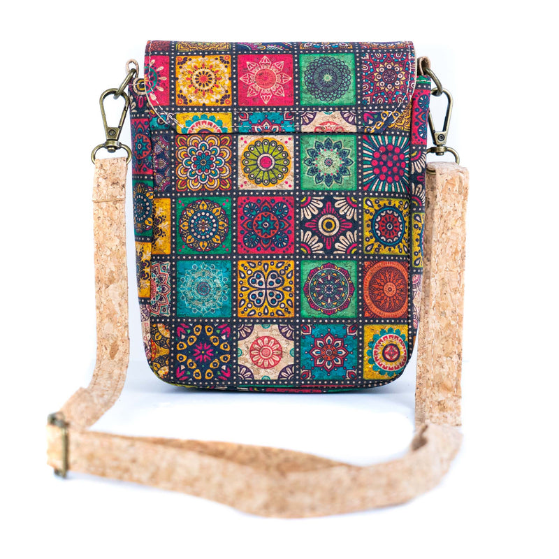 12 UNITS - Mixed Cork Crossbody Bags With Front Pocket BAGD-617-MIX-12