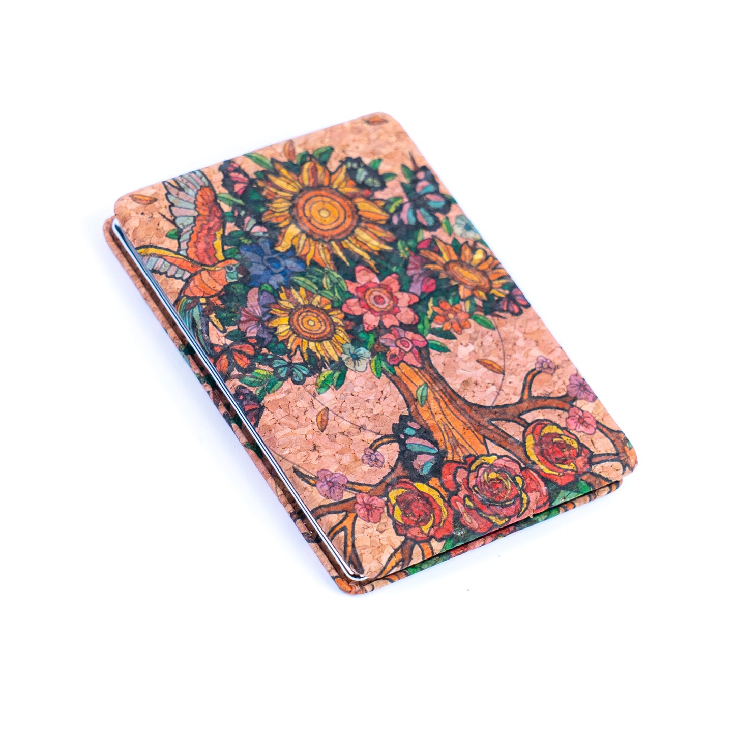 Rectangular Natural Cork Compact Mirror (12-Pack) L-1173-12