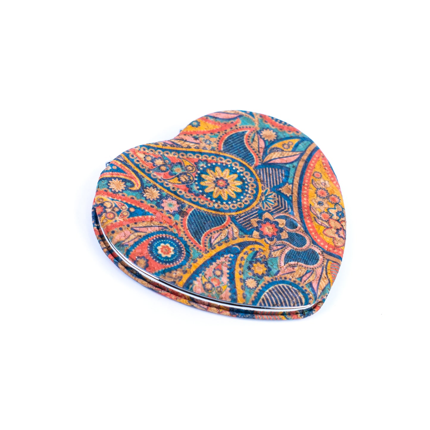 Heart-Shaped Natural Cork Compact Mirror (12-Pack) L-1174-12