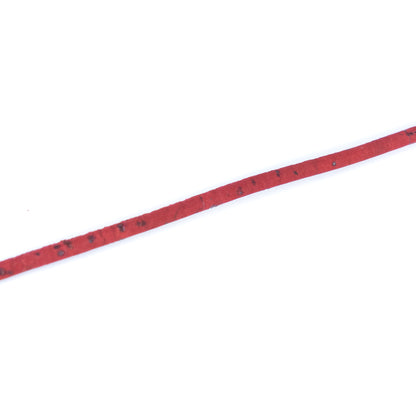 3mm Round Cork Cord - Red - COR-677 (10 Meters)