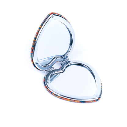 Heart-Shaped Natural Cork Compact Mirror (12-Pack) L-1174-12
