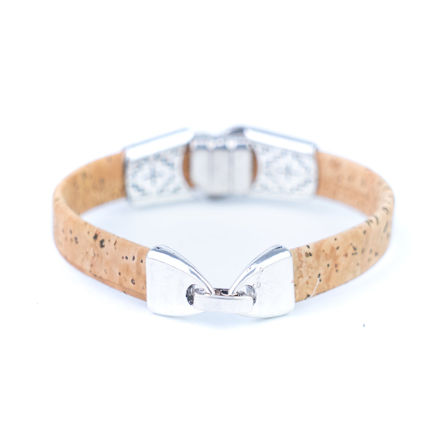 5pcs-Pack Cork Bracelet Set with Heart Charm – Unisex Natural Style BR-442-MIX-5