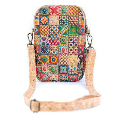 12 UNITS - Mixed Cork Crossbody Bags With Phone Pocket BAGD-620-MIX-12