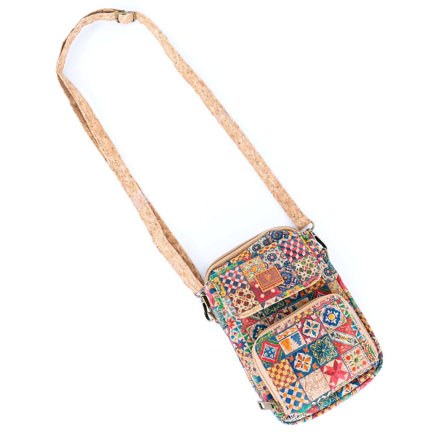 12 UNITS - Mixed Cork Crossbody Bags With Phone Pocket BAGD-620-MIX-12