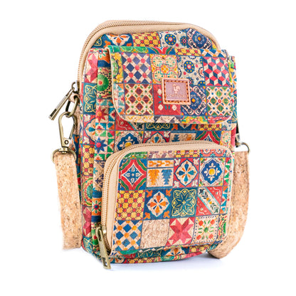 12 UNITS - Mixed Cork Crossbody Bags With Phone Pocket BAGD-620-MIX-12