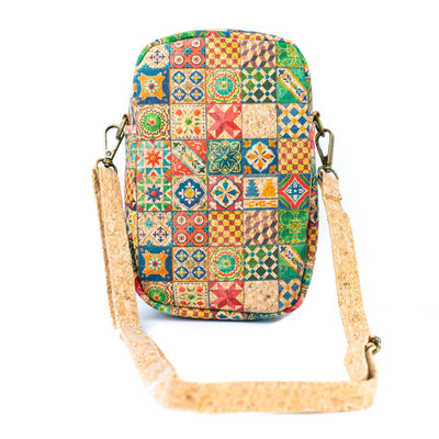 12 UNITS - Mixed Cork Crossbody Bags With Front Pocket BAGD-619-MIX-12