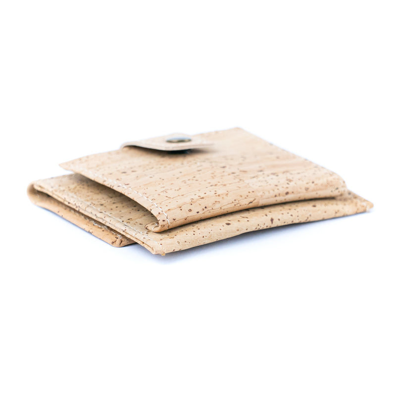 Compact Cork Wallet Bi-Fold Coin & Card Holder BAGP-281A（5units）