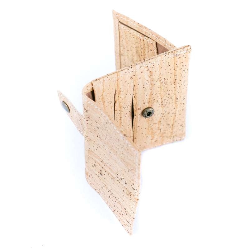 Compact Cork Wallet Bi-Fold Coin & Card Holder BAGP-281A（5units）