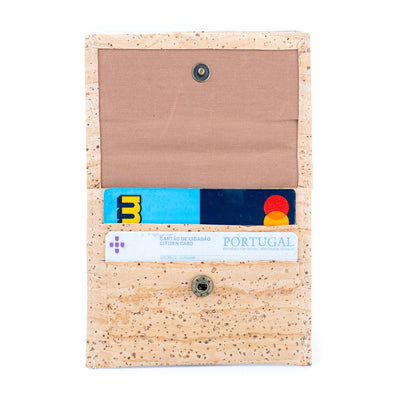 Compact Cork Wallet Bi-Fold Coin & Card Holder BAGP-281A（5units）