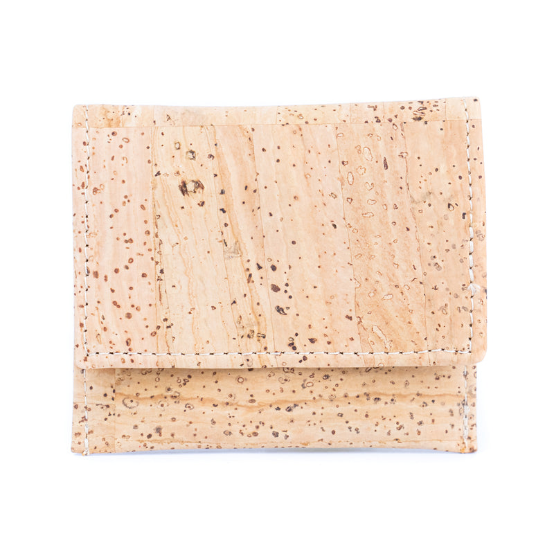 Compact Cork Wallet Bi-Fold Coin & Card Holder BAGP-281A（5units）