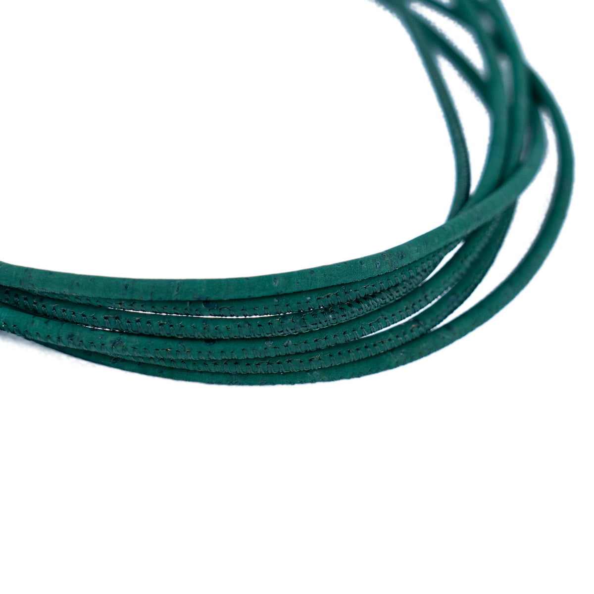 3mm Round Cork Cord - Dark Green - COR-675 (10 Meters)