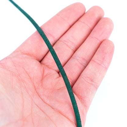 3mm Round Cork Cord - Dark Green - COR-675 (10 Meters)