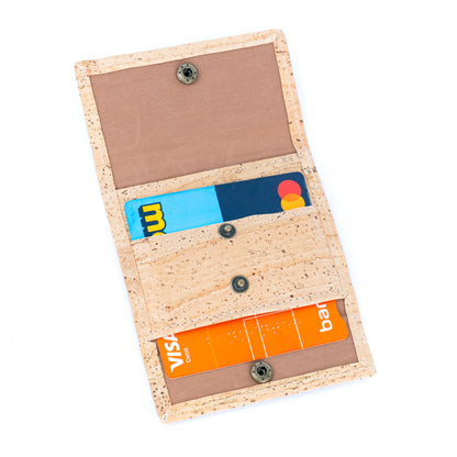 Tri-Fold Cork Wallet with Snap Closure BAGP-265A（5units）