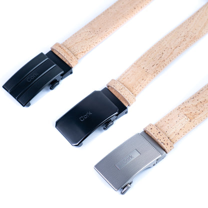 Men’s Adjustable Cork Belt with Automatic Buckle L-1167