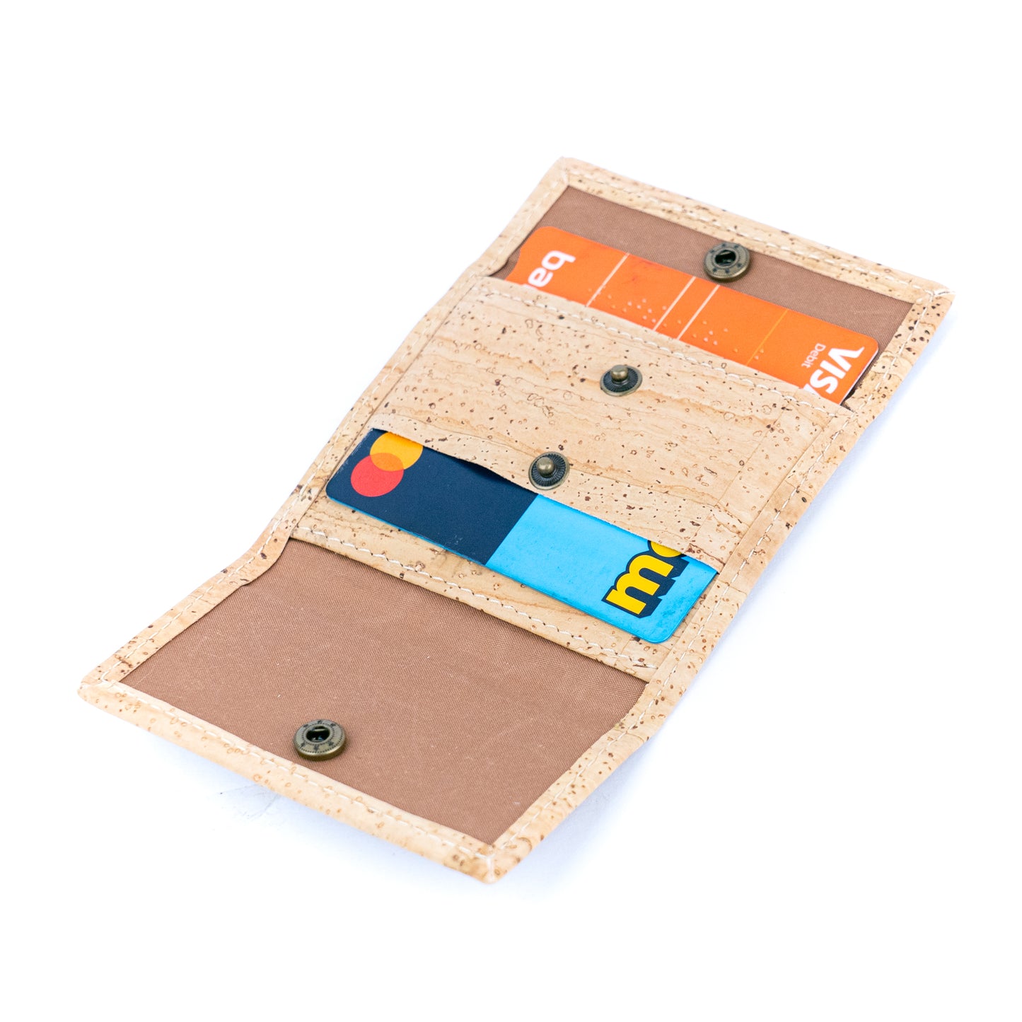 Tri-Fold Cork Wallet with Snap Closure BAGP-265A（5units）