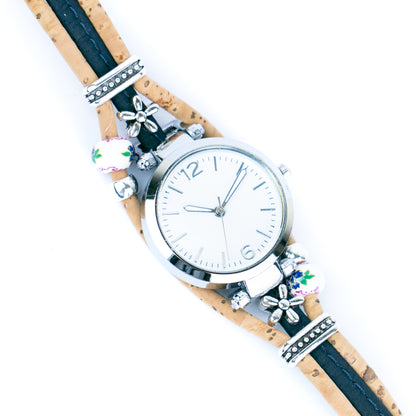 Natural cork line handmade ladies fashion watch WA-457