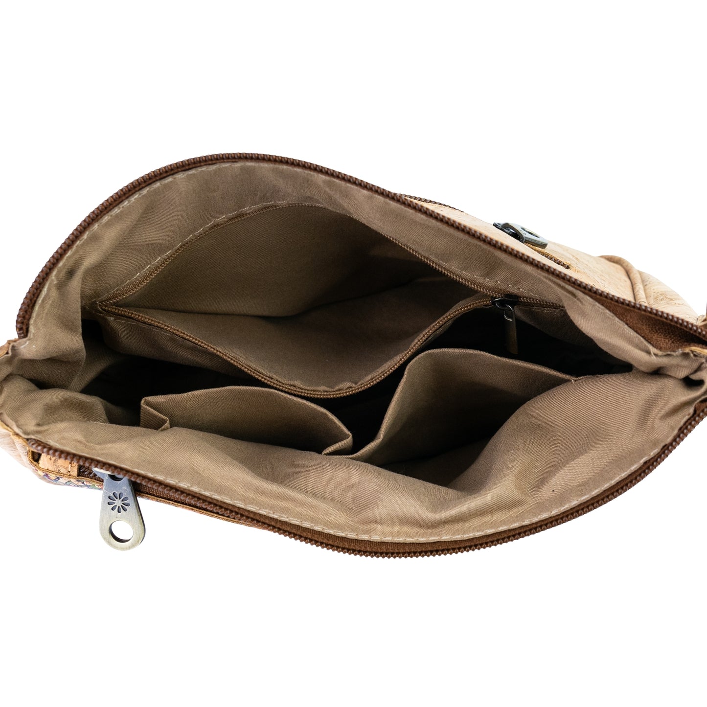 Cork Crossbody Bag with Front Zip Pocket – Adjustable Strap BAGD-653