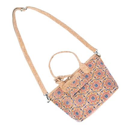 Cork Handbag & Crossbody with Detachable Card Holder — BAGD-627