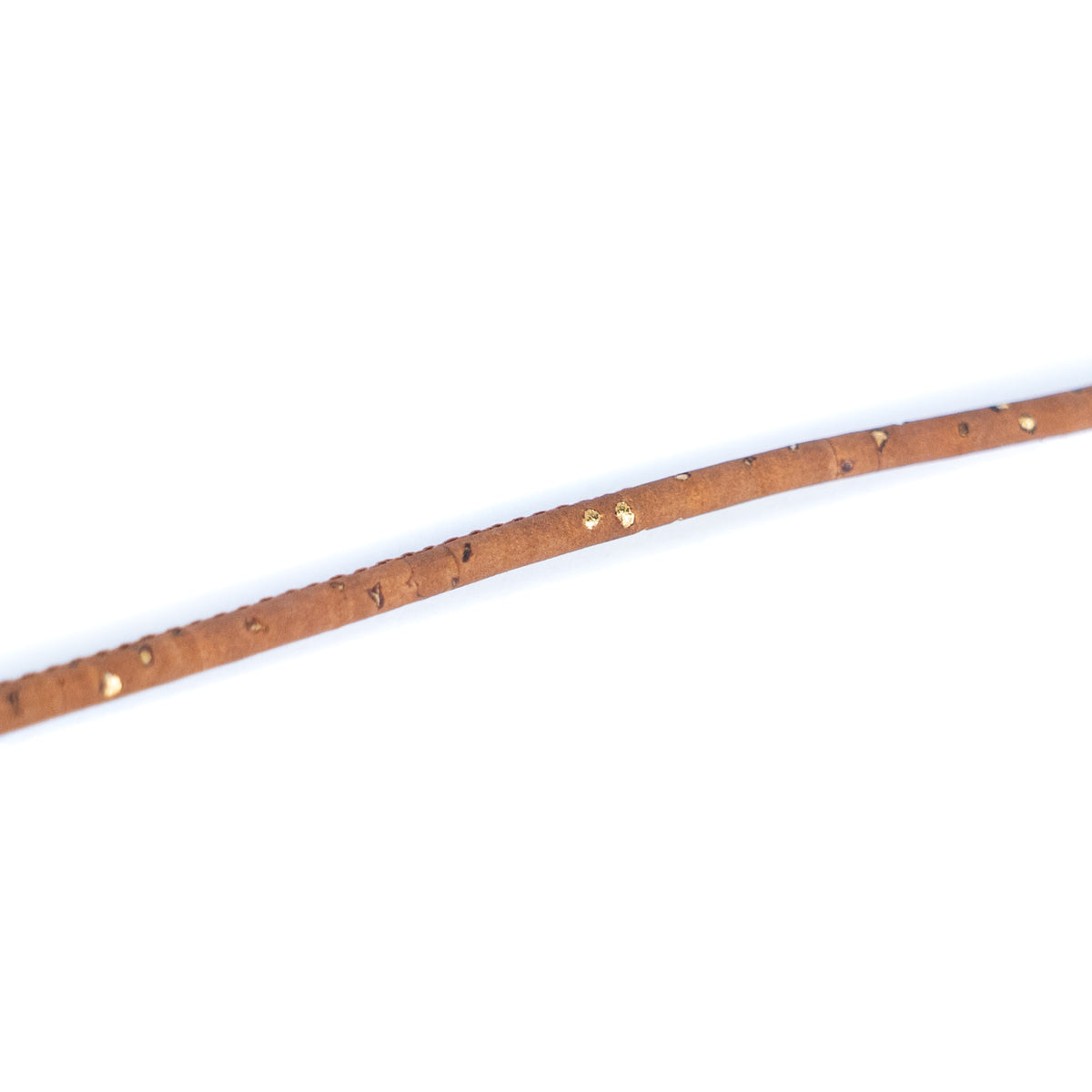 3mm Round Cork Cord - Brown with Gold Flecks - COR-668 (10 Meters)