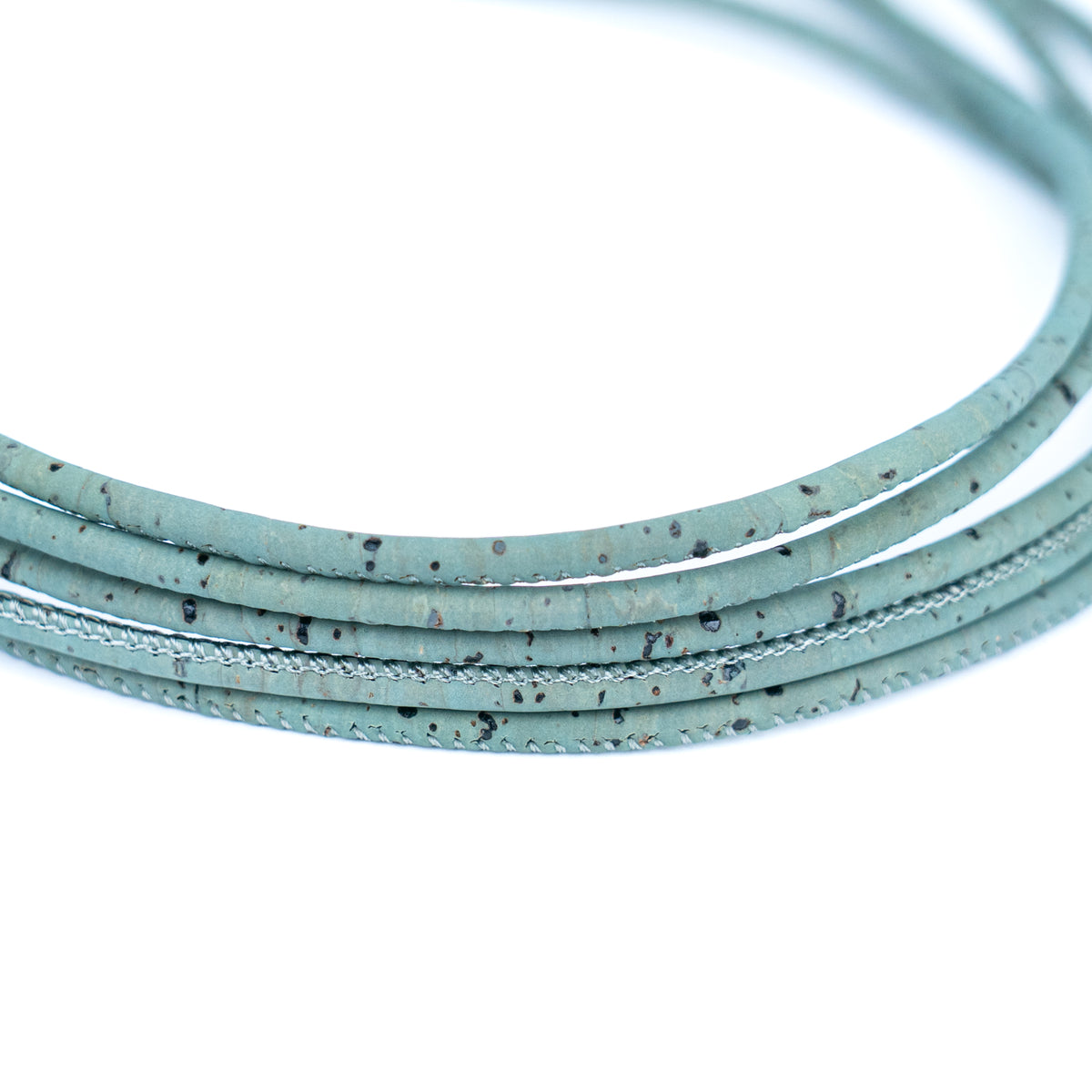 3mm Round Cork Cord - Light Blue - COR-670 (10 Meters)