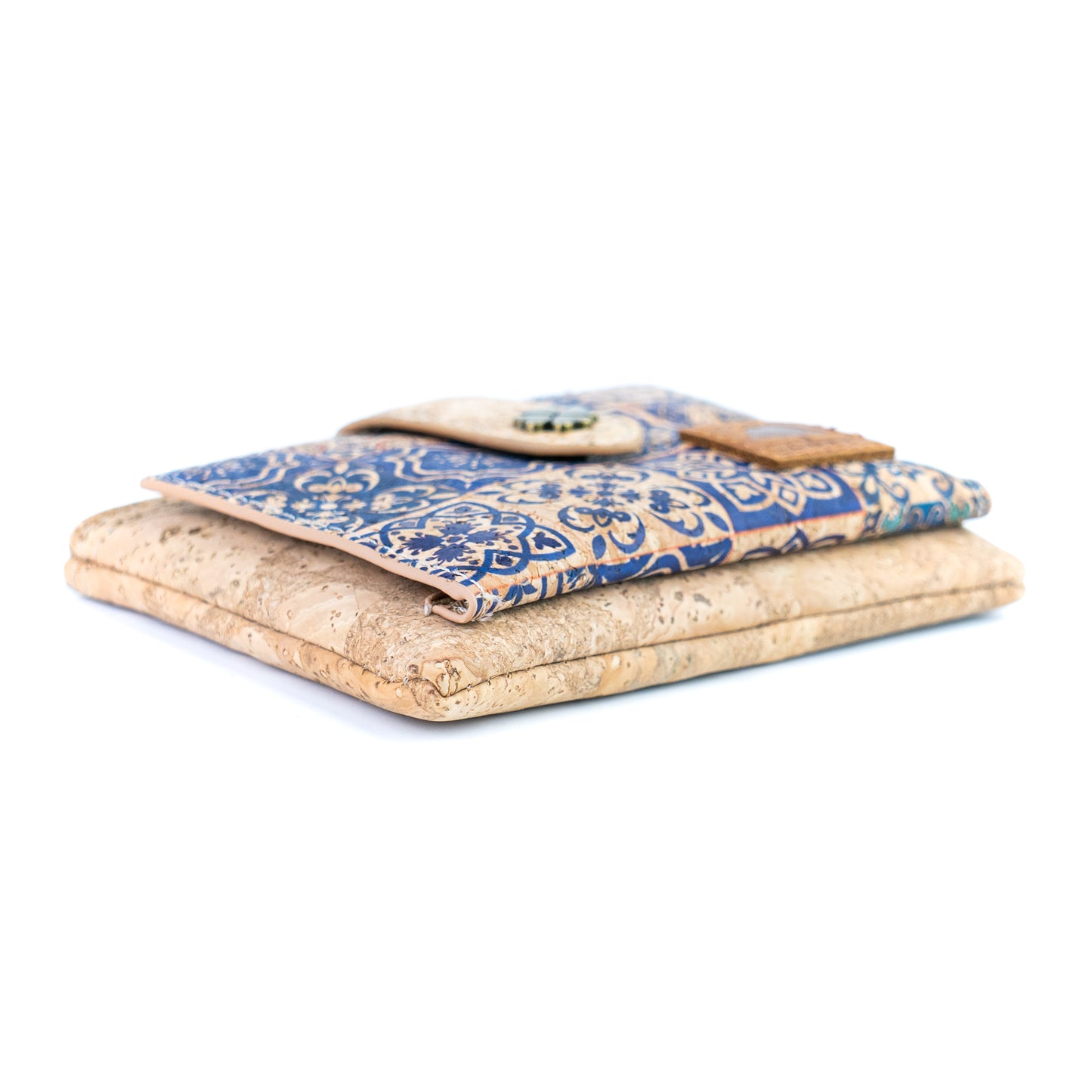 Pack of 6 Printed Cork Wallets with Zip Coin Pocket BAGD-664-MIX-6