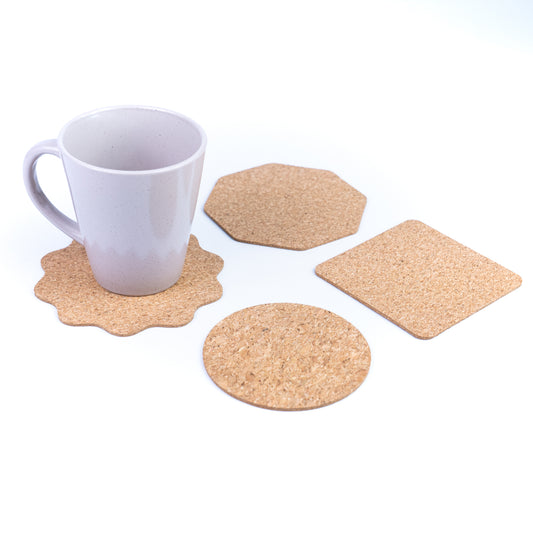 10units-Natural Cork Coasters L-1170-10